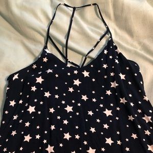 blue & white stars tank top